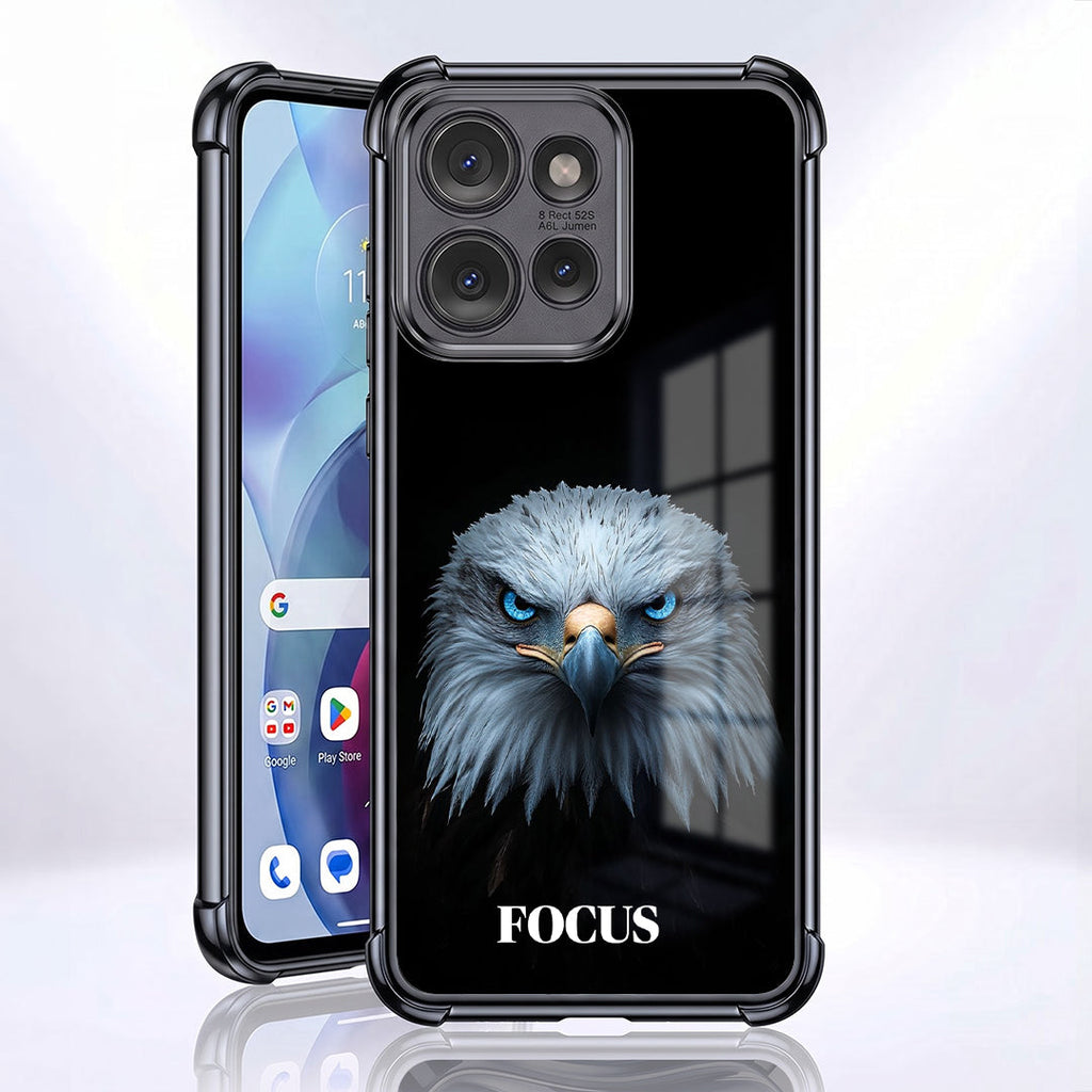 Motorola Edge 50 5G Premium Eagle Focus Black Airbags Printed Back Case