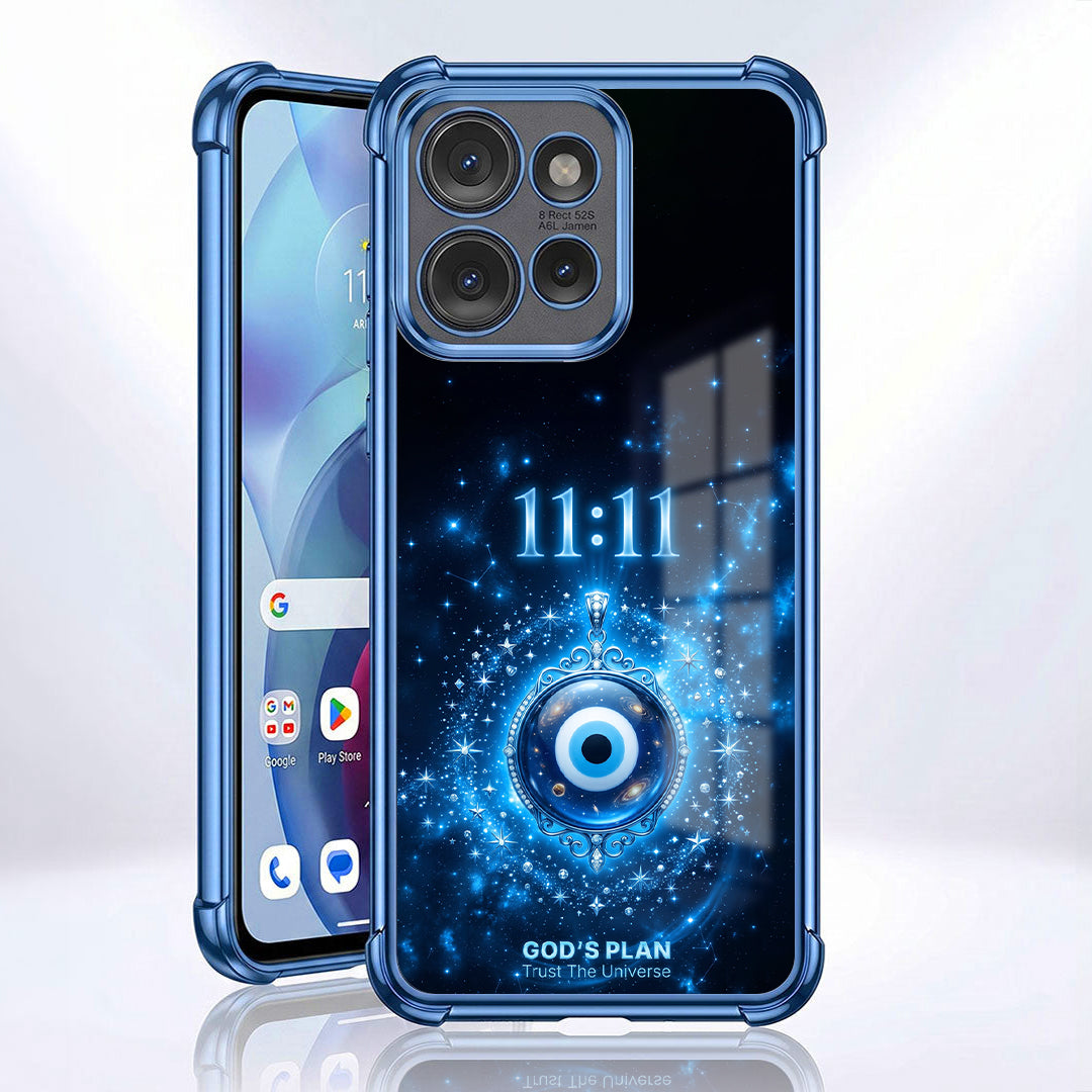 Motorola Edge 50 5G Premium God’s Plan Evil Eye Blue Airbags Printed Back Case