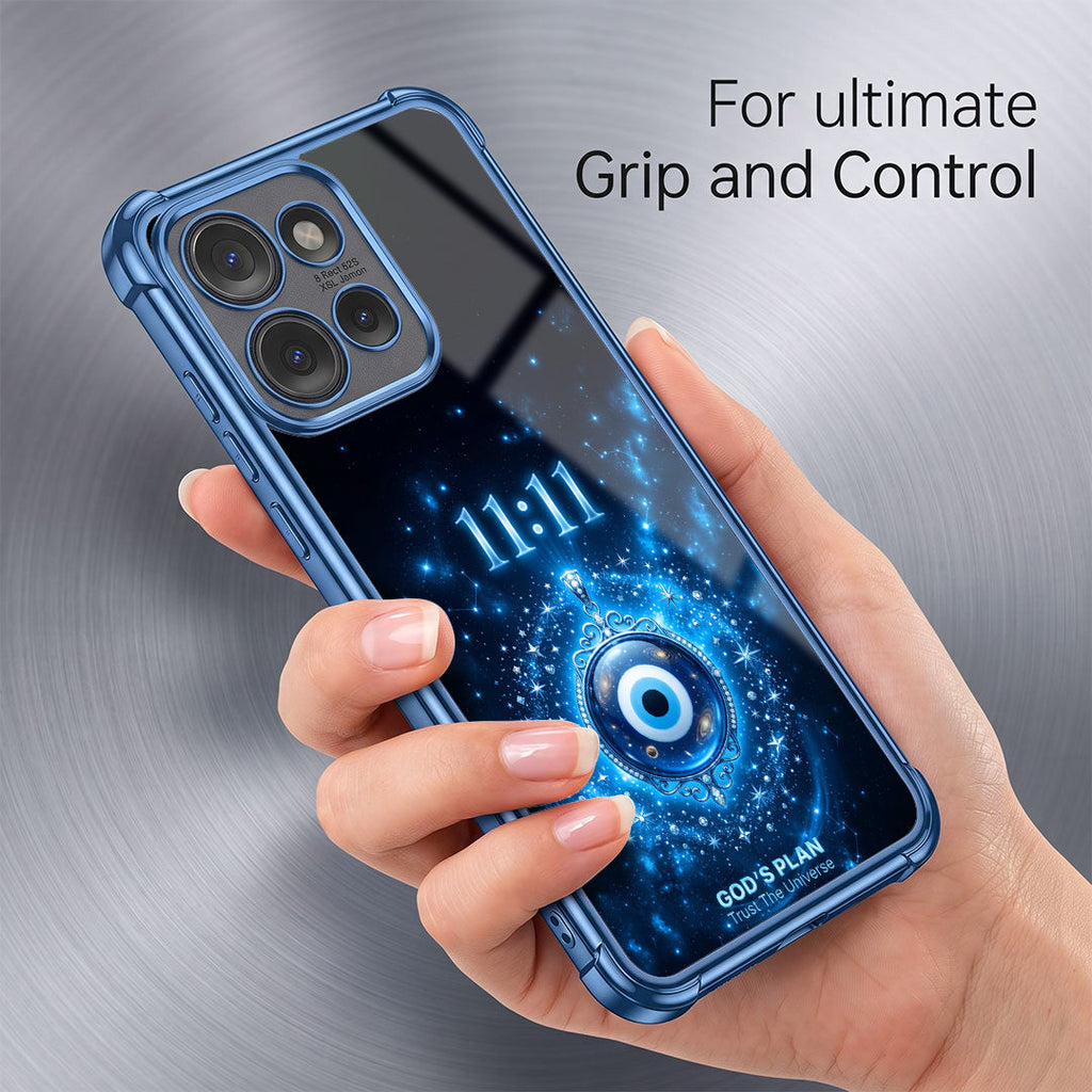 Motorola Edge 50 5G Premium God’s Plan Evil Eye Blue Airbags Printed Back Case