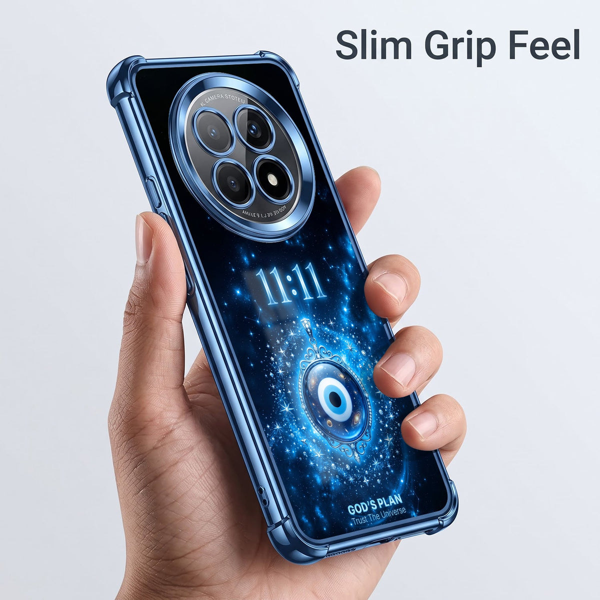 Oppo F29 5G Premium God’s Plan Evil Eye Blue Airbags Printed Back Case