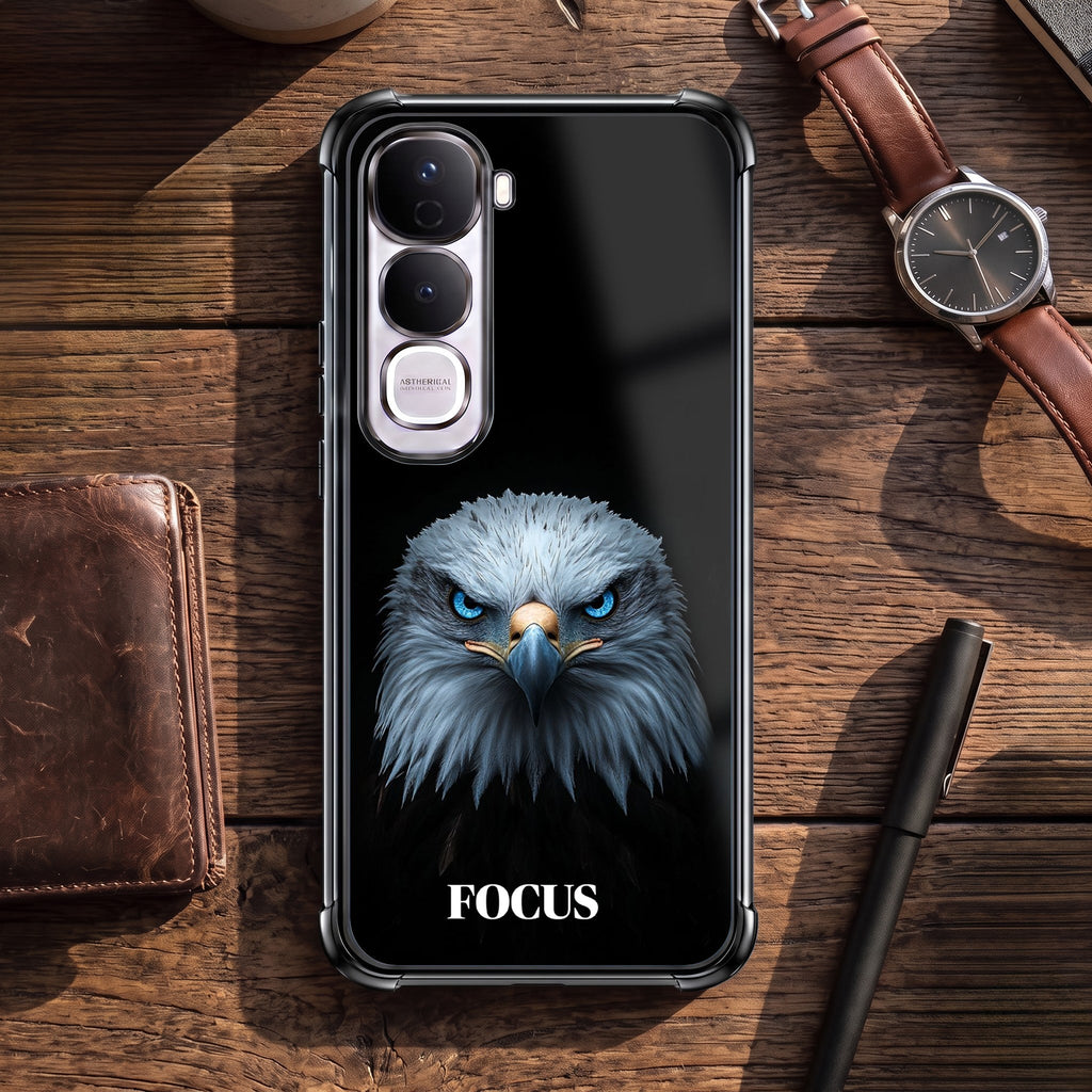 Vivo Y400 Pro 5G Premium Eagle Focus Black Airbags Printed Back Case