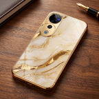 Vivo V40 Pro 5G Marvel Texture Gold Electroplated Glass Phone Back Case