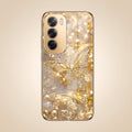 Oppo Reno 12 Pro 5G Golden Butterfly Gold Electroplated Glass Phone Back Case
