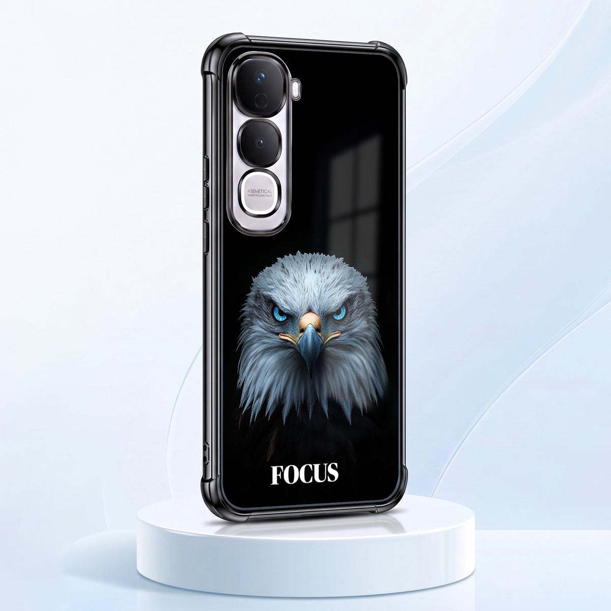 Vivo Y400 Pro 5G Premium Eagle Focus Black Airbags Printed Back Case