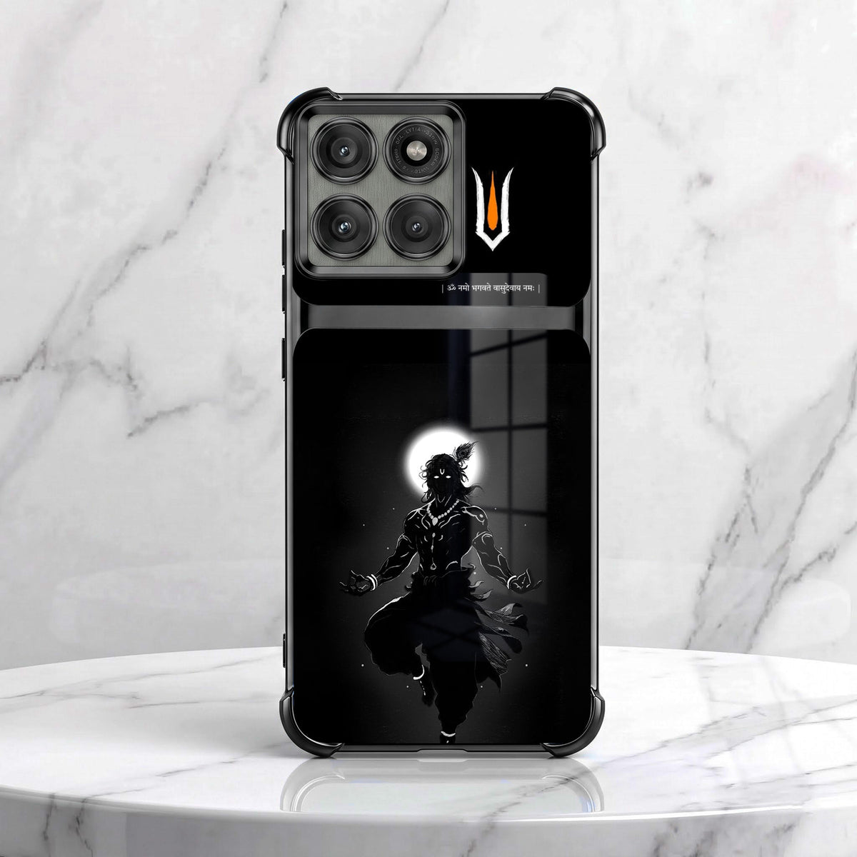 Motorola Edge 60 Pro 5G Vasudev Spiritual Shadow Dual-Tone Transparent Black Airbags Case