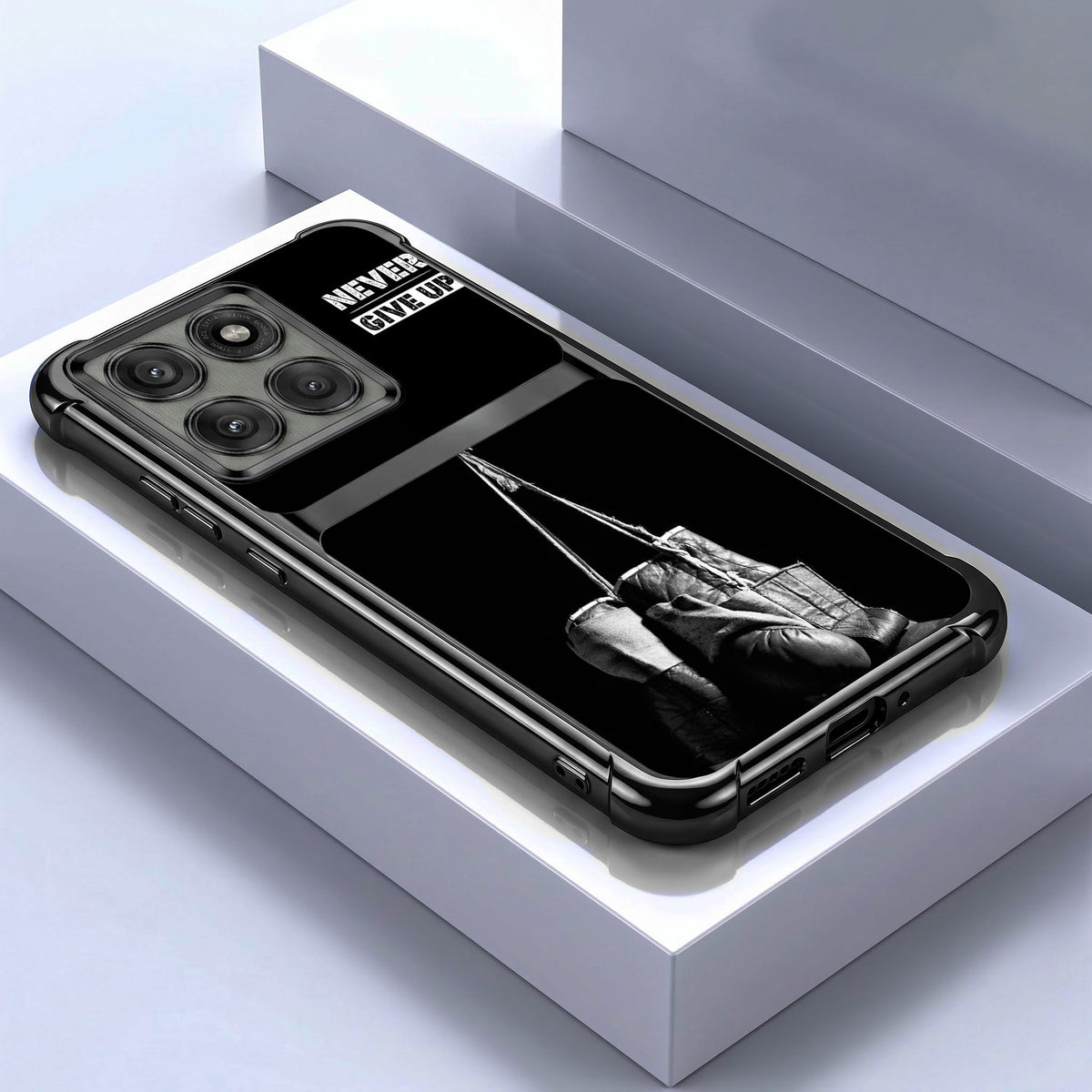 Motorola Edge 60 Pro 5G Boxing Edition Dual-Tone Transparent Black Airbags Case