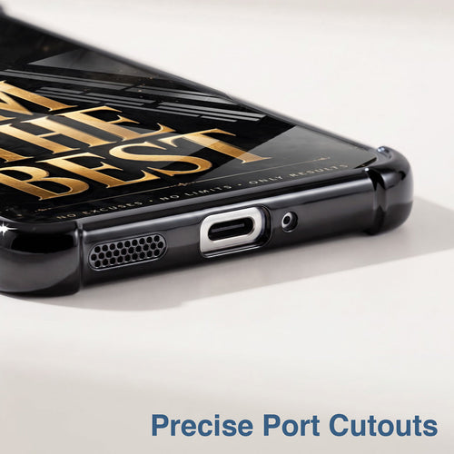 Oppo F29 5G Premium I Am The Best Gold Black Airbags Printed Back Case