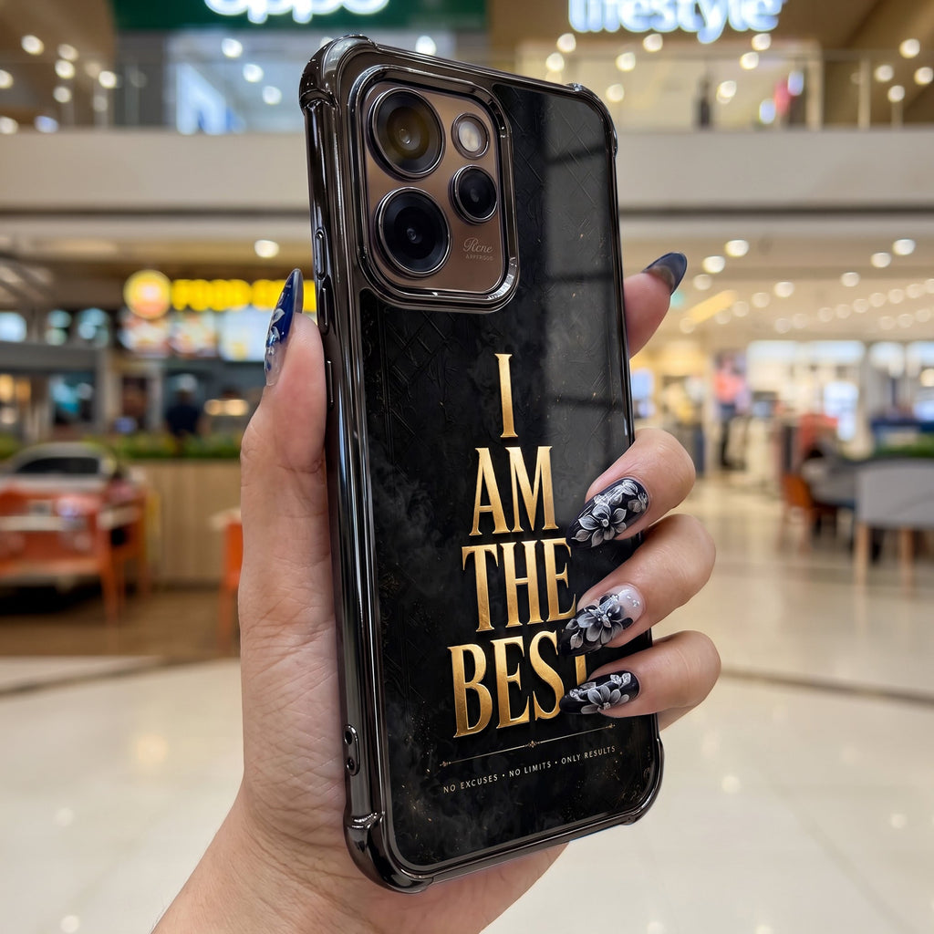 Oppo Reno 15 Pro Mini 5G Premium I Am The Best Gold Airbags Printed Back Case