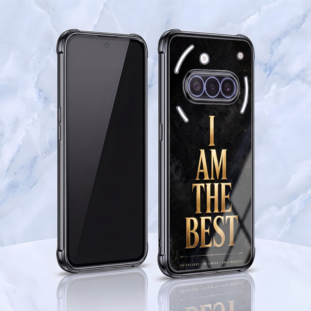 Nothing Phone 3a 5G Premium I Am The Best Gold Black Airbags Printed Back Case