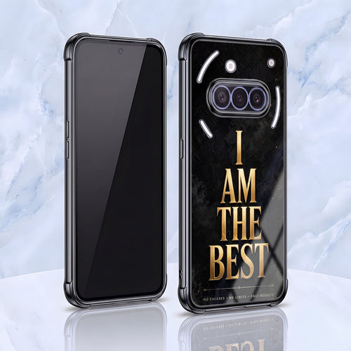 Nothing Phone 3a 5G Premium I Am The Best Gold Black Airbags Printed Back Case