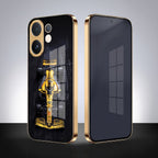 Vivo V60 5G F1 Racing Car Gold Electroplated Glass Phone Back Case