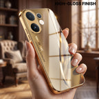 Vivo T4 Pro 5G Luxury Infinity Energy Gold Electroplated Glass Phone Case
