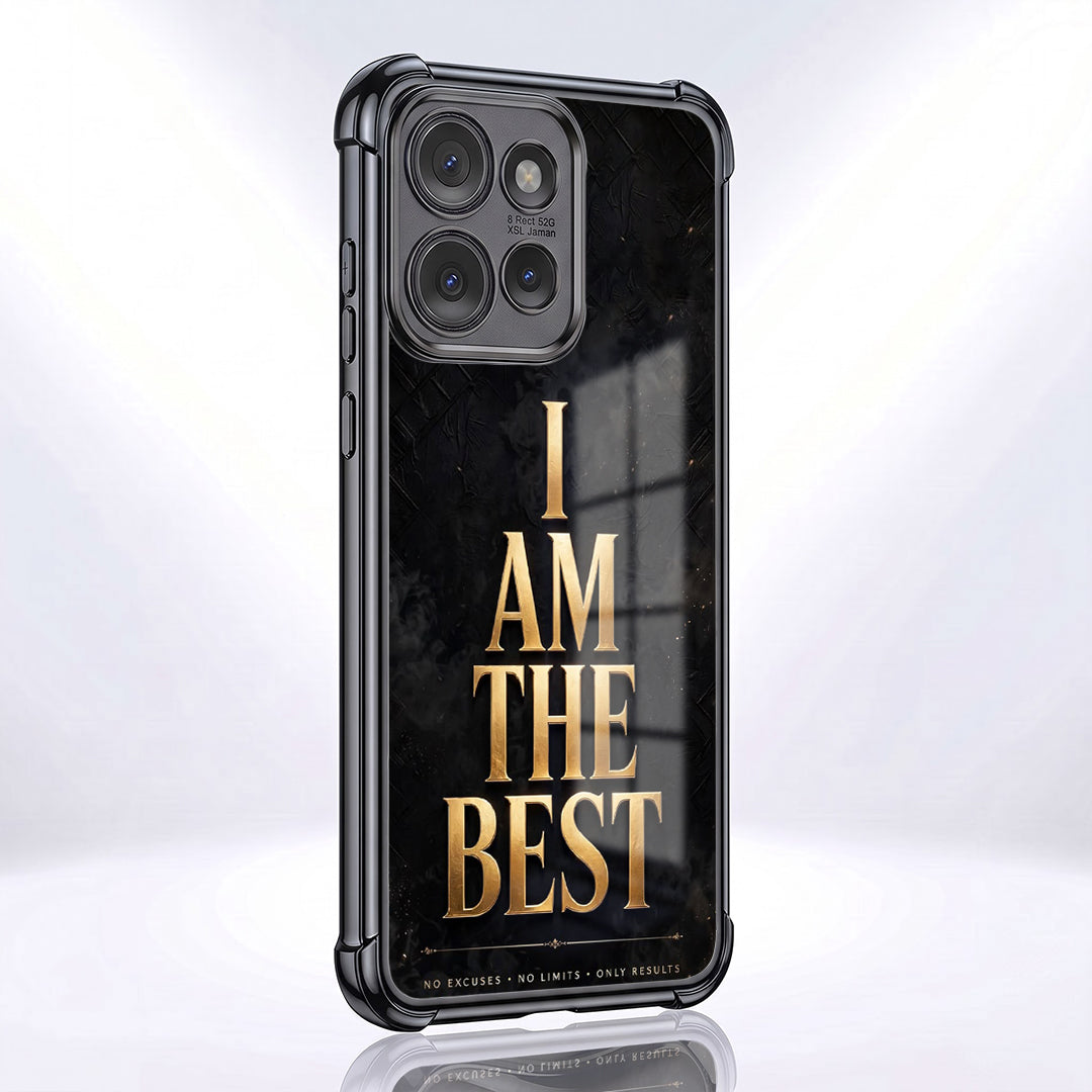 Motorola Edge 50 Neo 5G Premium I Am The Best Gold Black Airbags Printed Back Case