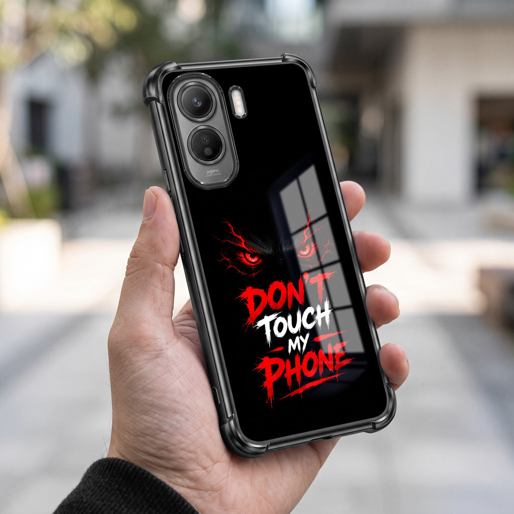 Vivo T5 Pro 5G Don't Touch My Phone Black Airbags Printed Back Case