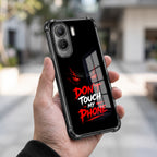 Vivo T5 Pro 5G Don't Touch My Phone Black Airbags Printed Back Case