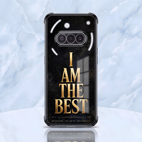 Nothing Phone 3a 5G Premium I Am The Best Gold Black Airbags Printed Back Case