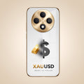 OppoF27 Pro+ 5G Luxury XAU/USD Gold Electroplated Glass Phone Back Case