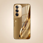 Oppo Reno 12 Pro 5G Luxury Infinity Energy Gold Electroplated Glass Phone Case