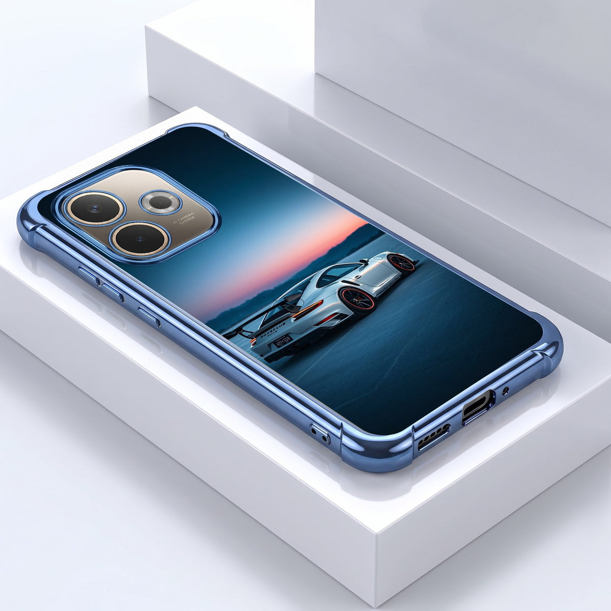 Oppo A5 Pro 5G Porsche Blue Airbags Printed Back Case