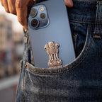 OPPO Reno15c 5G Compatible Satyamev Jayate 3D Metal Emblem Sticker