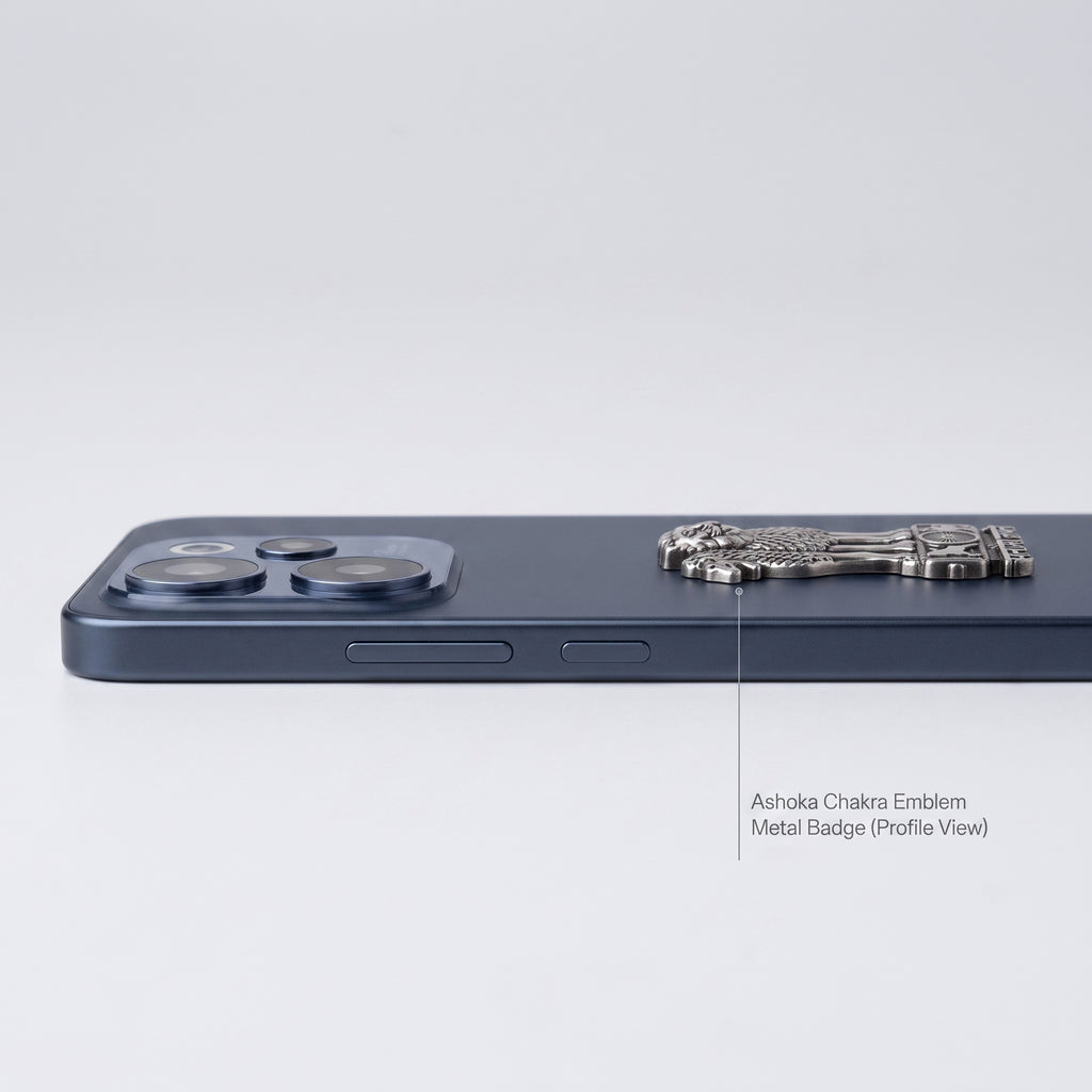 Oppo Reno 15C 5G Compatible Satyamev Jayate 3D Metal Emblem Sticker