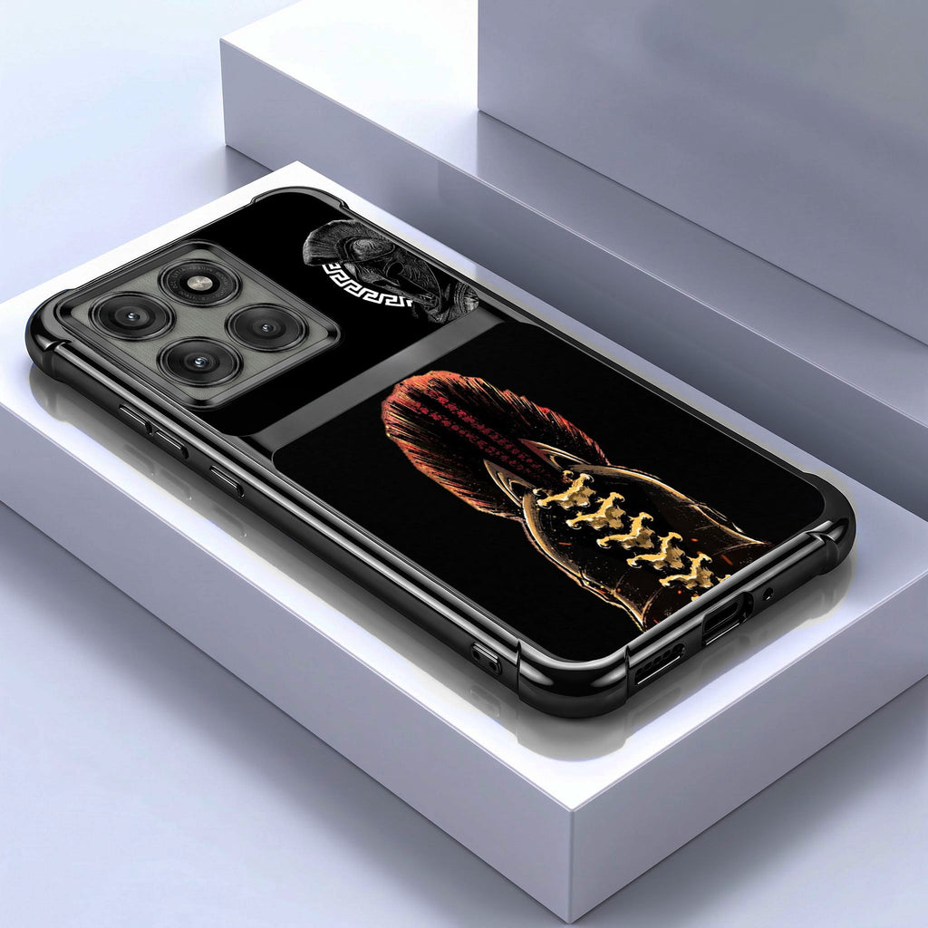 Motorola Edge 60 Pro 5G Gladiator King Dual-Tone Transparent Black Airbags Case