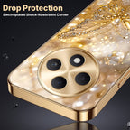 Oppo F27 Pro+ 5G Golden Butterfly Gold Electroplated Glass Phone Back Case