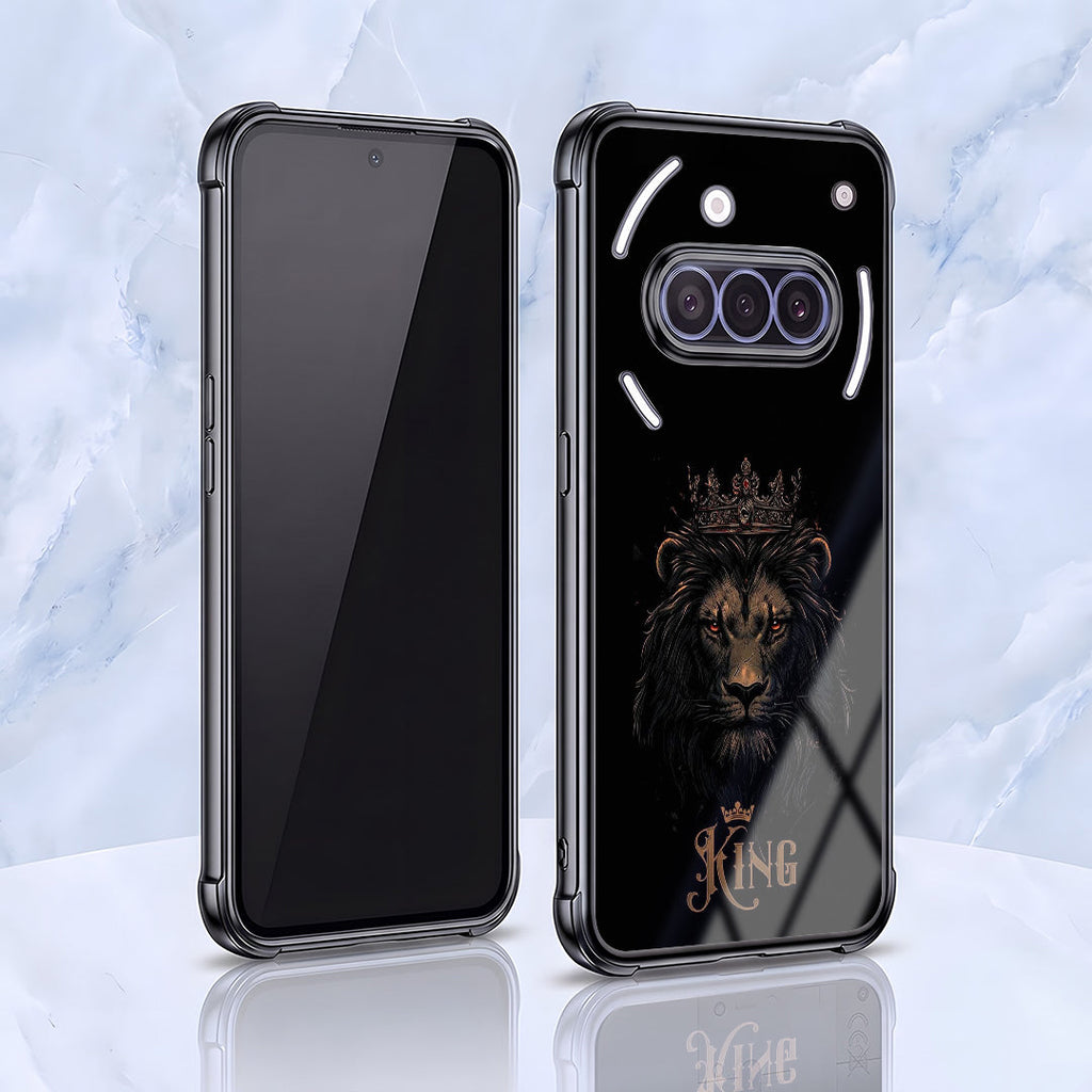 Nothing Phone 3a 5G Premium Crowned Lion Black Airbags Printed Back Case