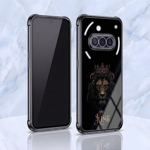 Nothing Phone 3a 5G Premium Crowned Lion Black Airbags Printed Back Case