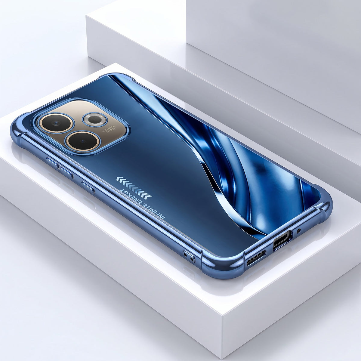 Oppo A5 Pro 5G Premium Infinity Energy Blue Airbags Printed Back Case