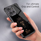 Motorola Edge 50 5G Premium Crowned Lion Black Airbags Printed Back Case