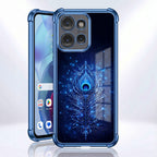 Motorola Edge 50 Neo 5G Premium Peacock Feather Blue Airbags Printed Back Case