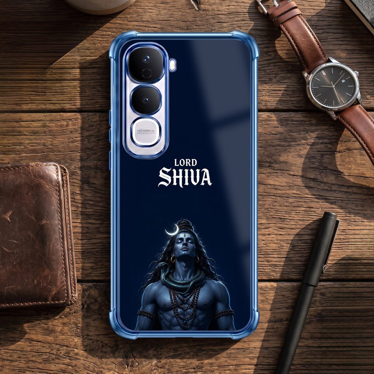 Vivo Y400 Pro 5G Premium Lord Shiva Blue Airbags Printed Back Case