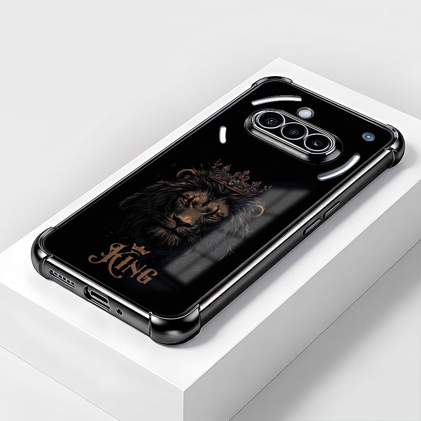 Nothing Phone 3a 5G Premium Crowned Lion Black Airbags Printed Back Case