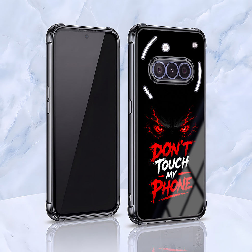 Nothing Phone 3a 5G Don't Touch My Phone Black Airbags Printed Back Case