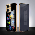 Oppo Reno 13 5G Multi-Feather Peacock Gold Electroplated Glass Phone Back Case