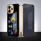 Oppo Reno 15 Pro Mini 5G Multi-Feather Peacock Gold Electroplated Glass Phone Back Case