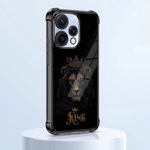 Oppo Reno 15 5G Premium Crowned Lion Black Airbags Printed Back Case