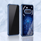 Nothing Phone 3a 5G Premium Peacock Feather Blue Airbags Printed Back Case