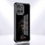 Motorola Edge 50 5G Premium Crowned Lion Black Airbags Printed Back Case
