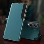 Vivo Y28 5G Luxury Half Window Leather Flip Case