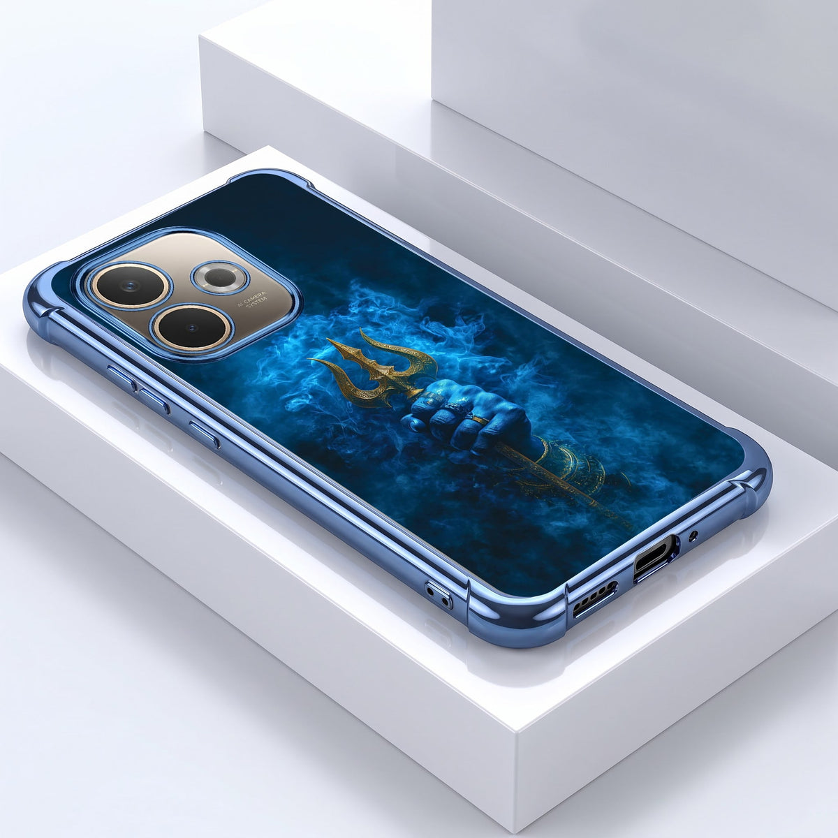 Oppo A5 Pro 5G Premium Shiv Trishul Blue Airbags Printed Back Case