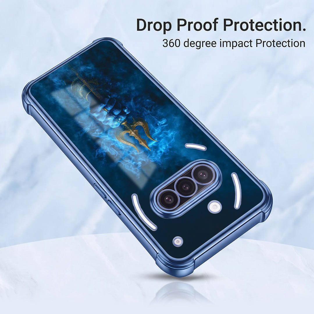 Nothing Phone 3a 5G Premium Shiv Trishul Blue Airbags Printed Back Case