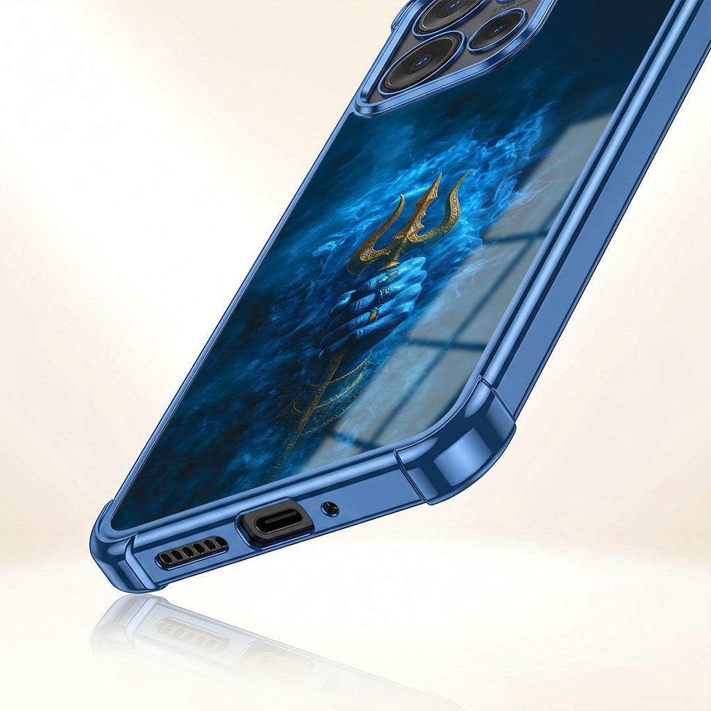 Motorola Edge 50 5G Premium Shiv Trishul Blue Airbags Printed Back Case