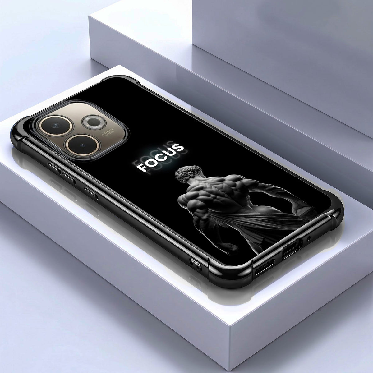 Oppo A5 Pro 5G Focus Black Airbags Printed Back Case
