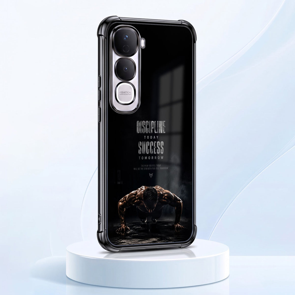 Vivo Y400 Pro 5G Premium Discipline Today Black Airbags Printed Back Case