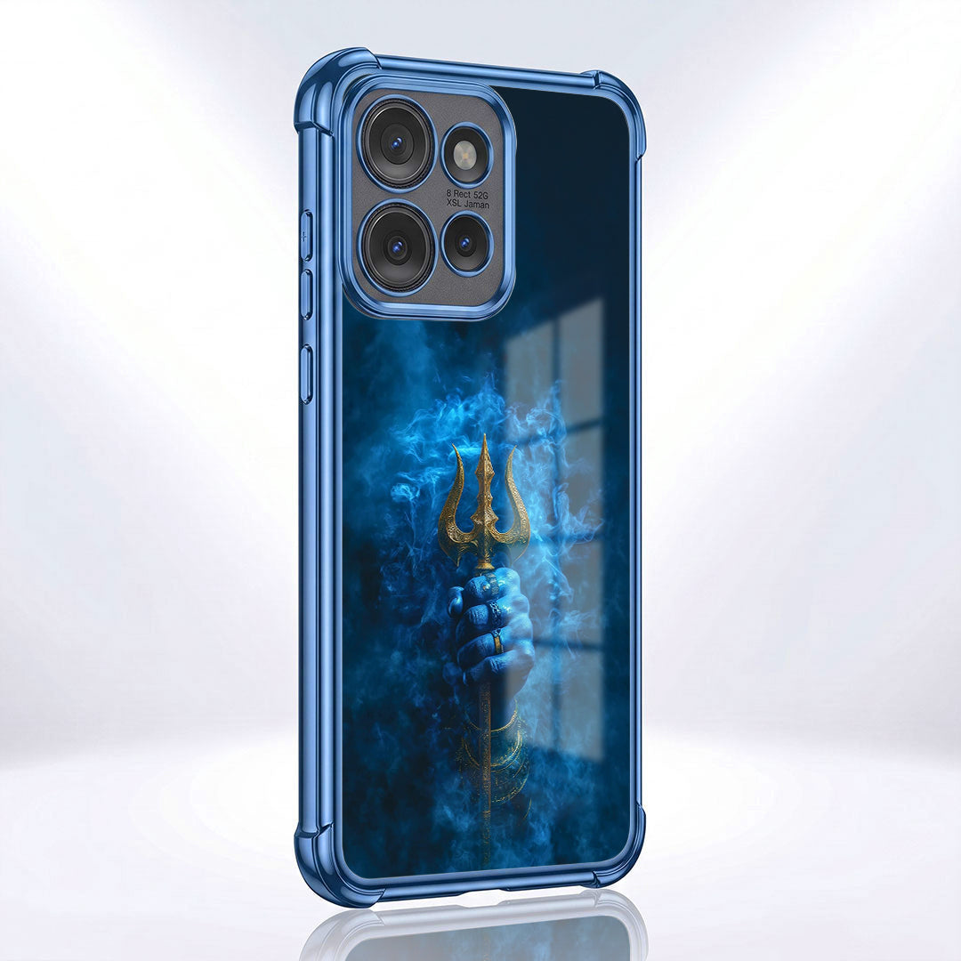 Motorola Edge 50 5G Premium Shiv Trishul Blue Airbags Printed Back Case