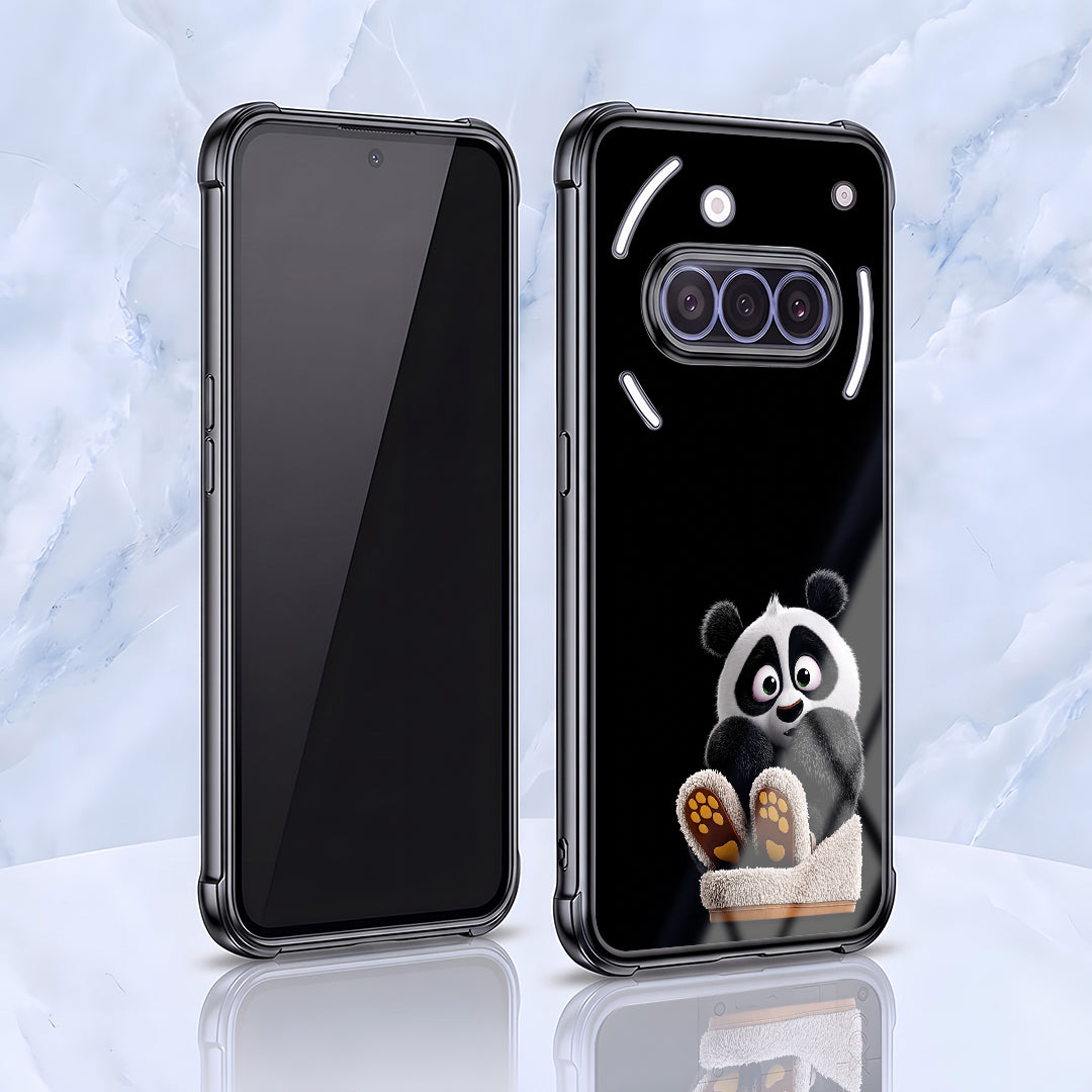 Nothing Phone 3a 5G Cute Panda Black Airbags Printed Back Case