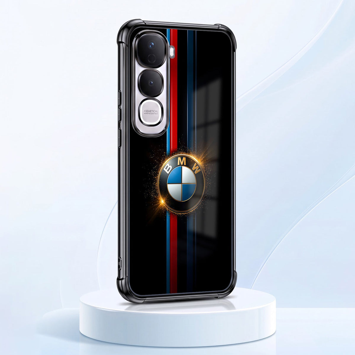 Vivo Y400 Pro 5G Premium BMW Logo Black Airbags Printed Back Case