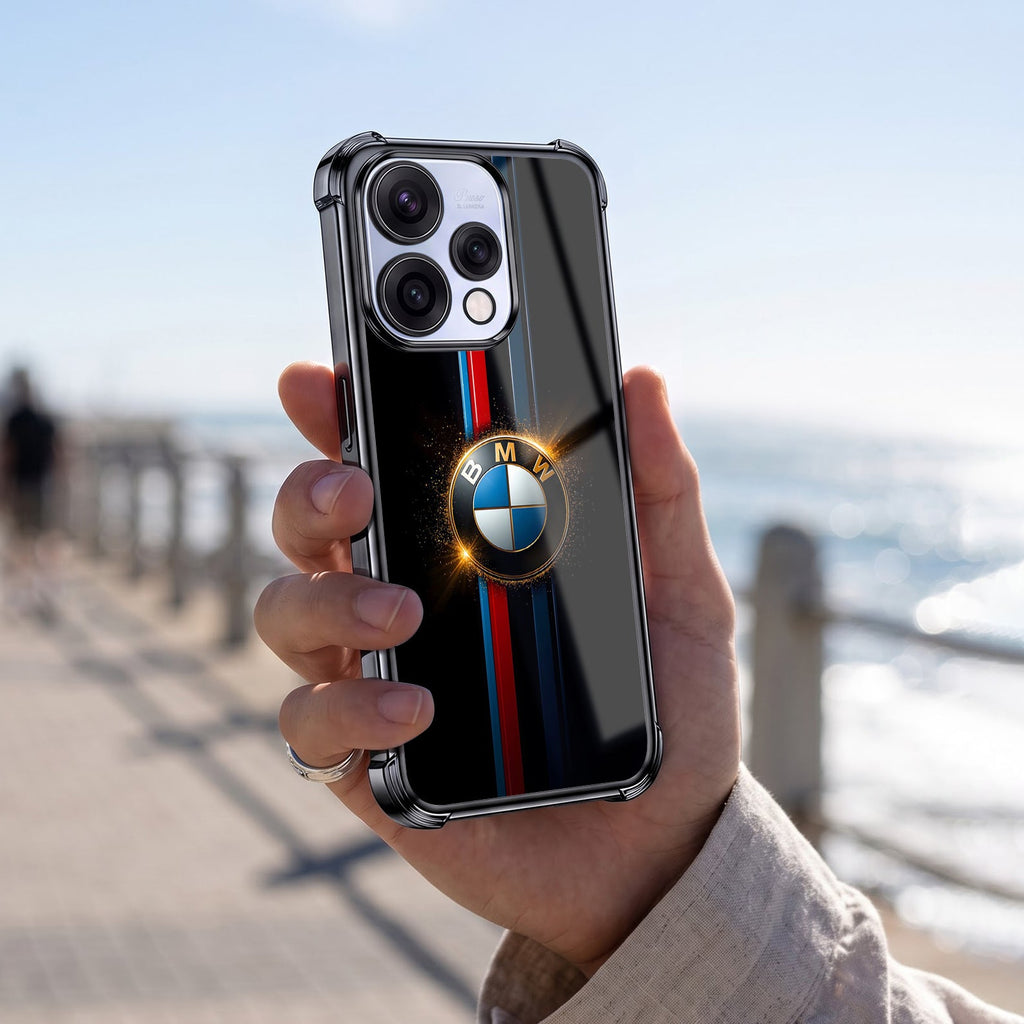 Oppo Reno 15 5G Premium BMW Logo Black Airbags Printed Back Case